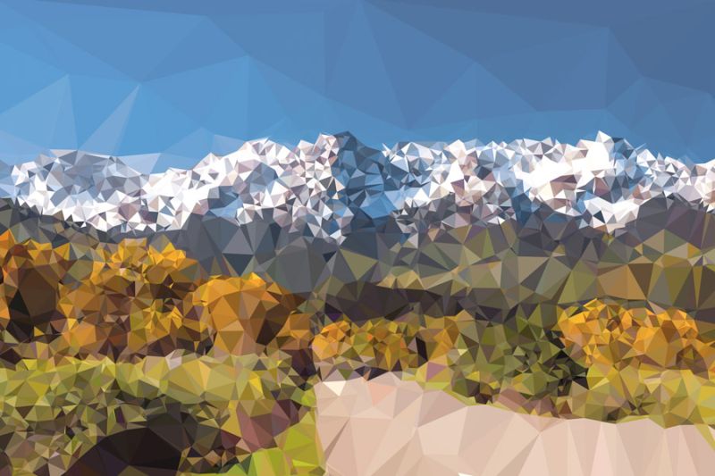 Faceted Mountain Road