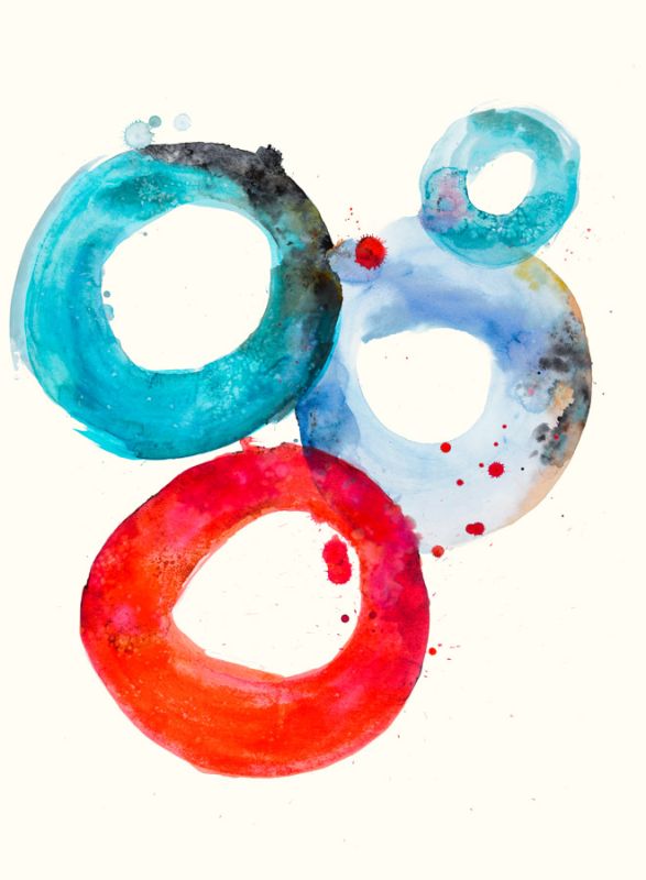 Watercolor Oval 3