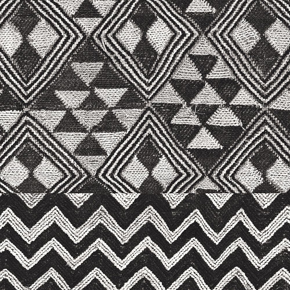 Kuba Cloth Mat II Crop BW