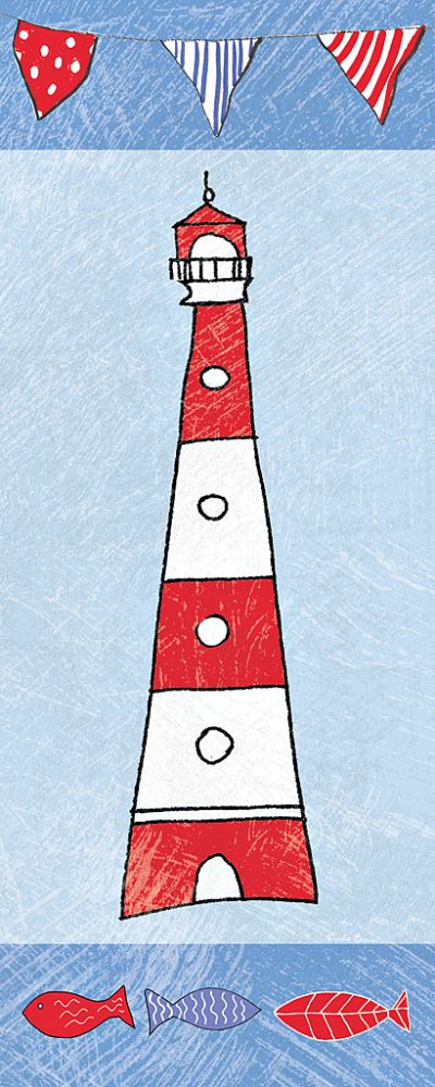Coastal Lighthouse I on Blue