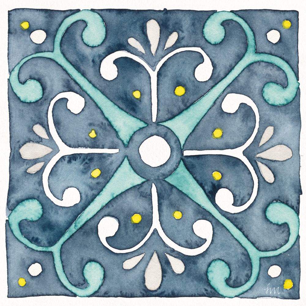 Garden Getaway Tile III Blue