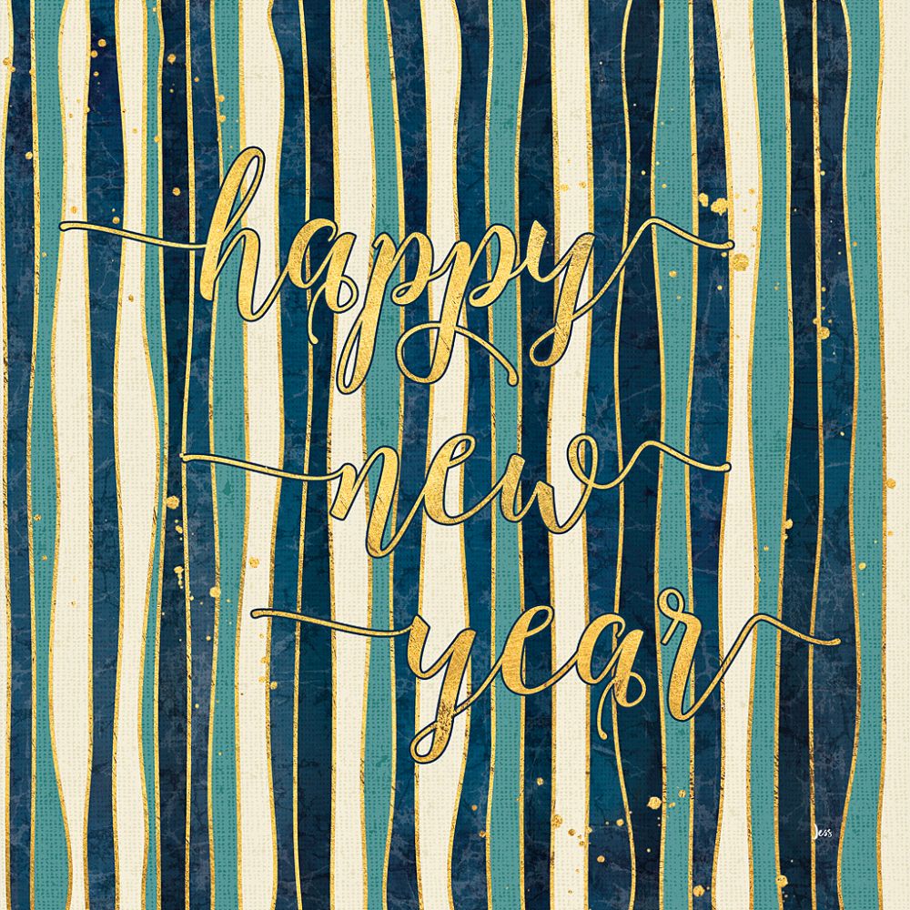 Coastal Lace Happy New Year Stripes