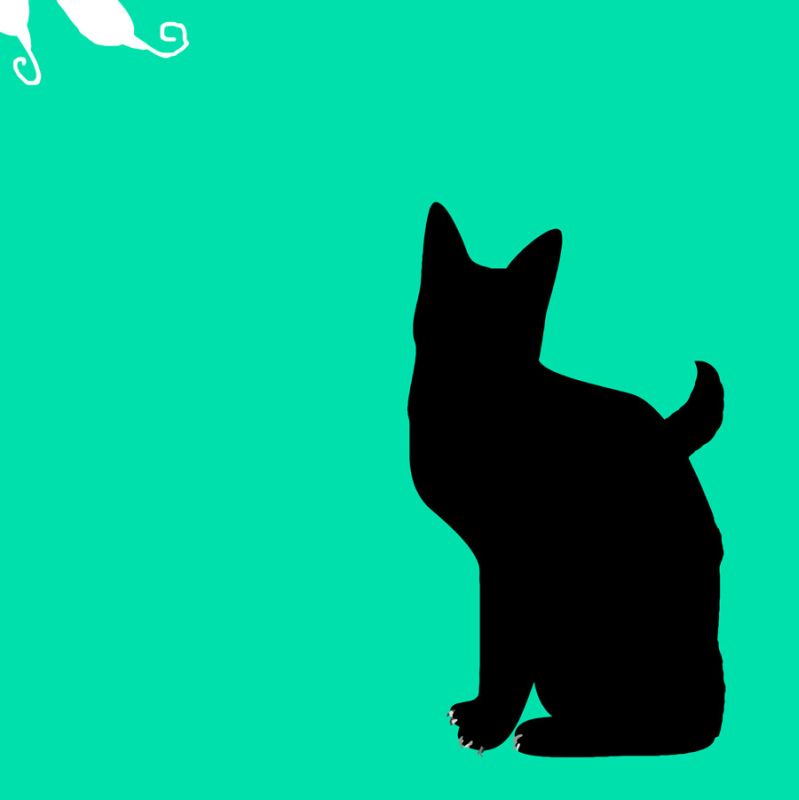 Turquoise Cat and Mice