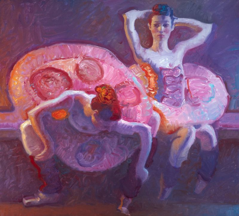 Seated Dancers in Rose