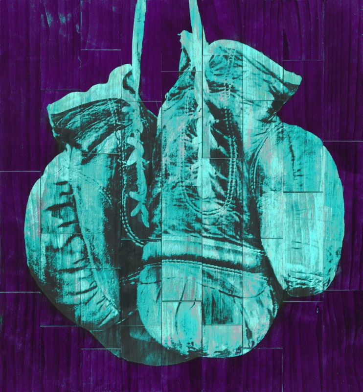Boxing Gloves - Purple and Teal