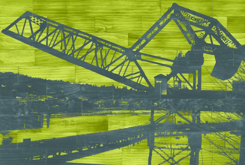 Ballard Train Trestle - Blue and Green