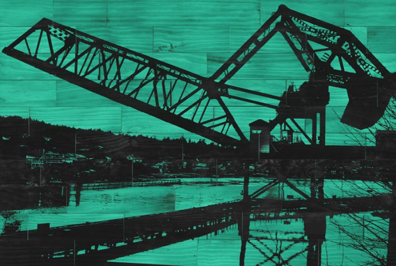 Ballard Train Trestle - Green and Black