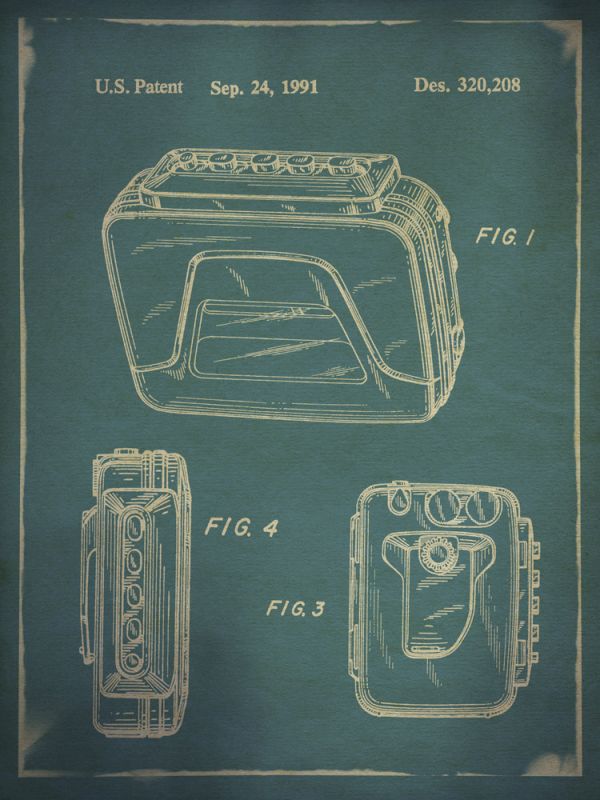 Walkman Patent Blue