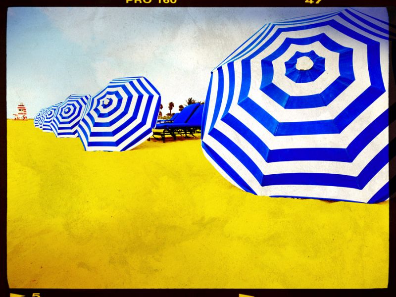 Beach Umbrellas Blue
