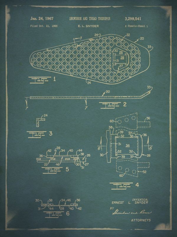 Snowshoe Patent 2 Blue