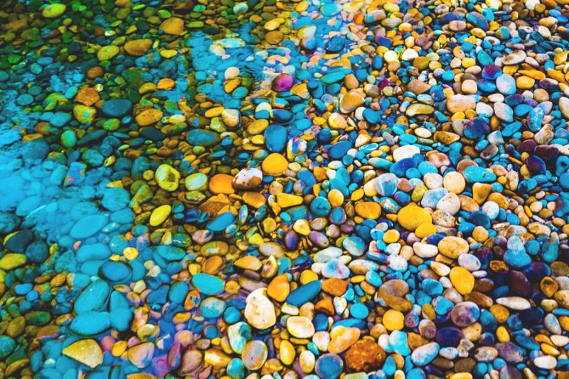 Colorful River Rocks