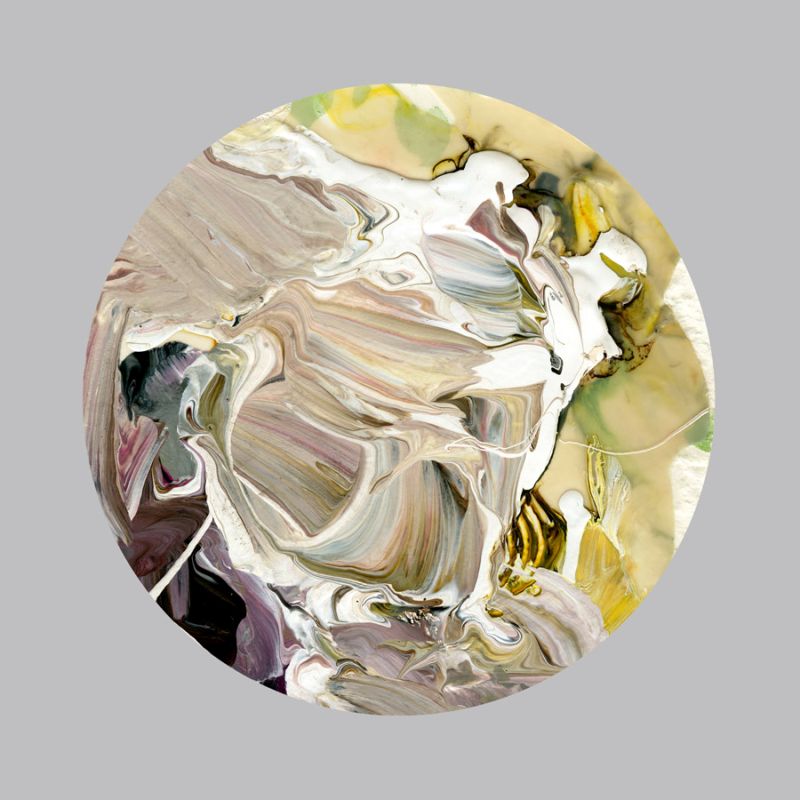 Painterly Circle on Grey D