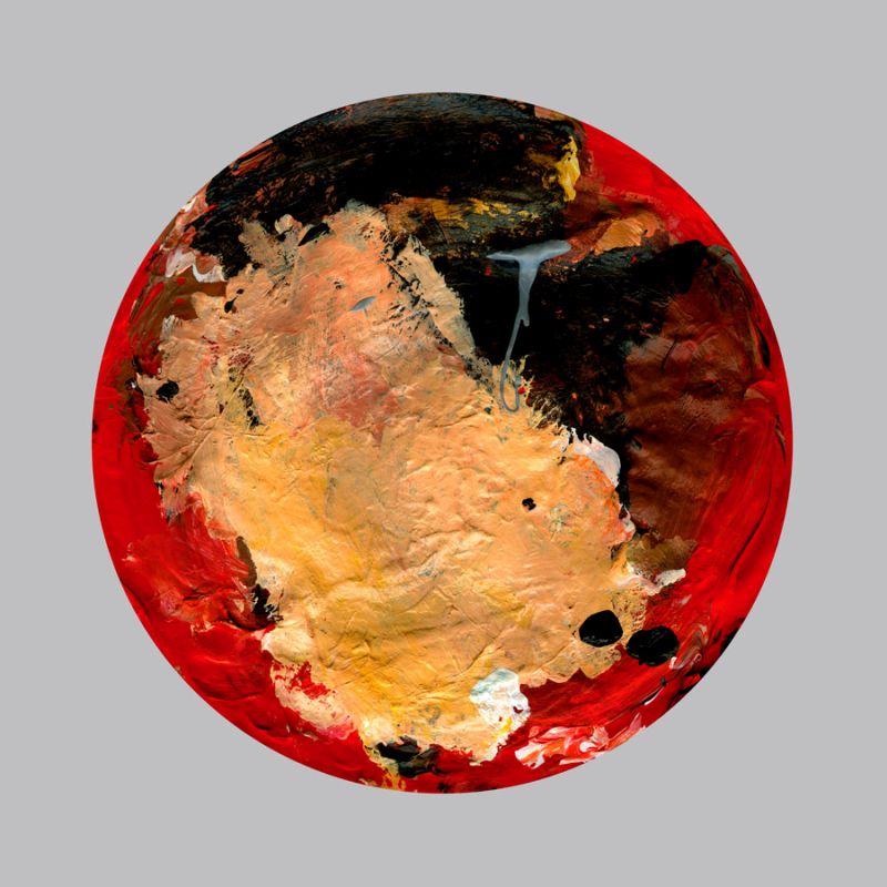 Painterly Circle on Grey G