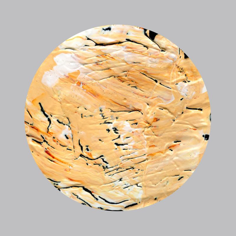 Painterly Circle on Grey H