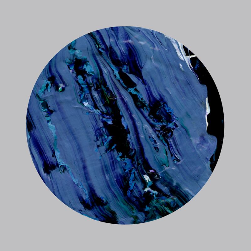 Painterly Circle on Grey I