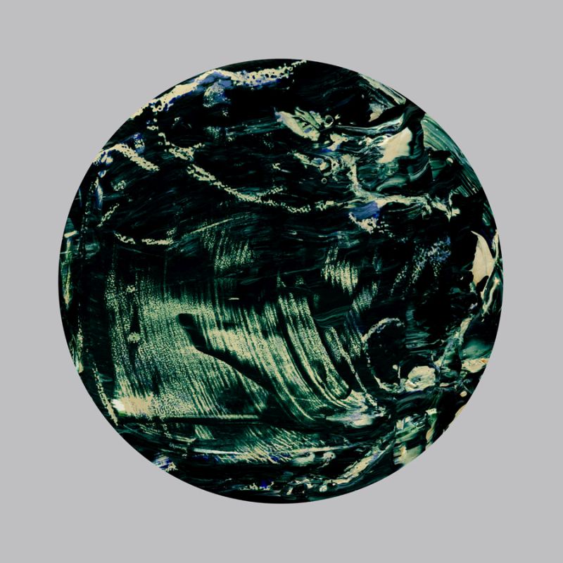 Painterly Circle on Grey K