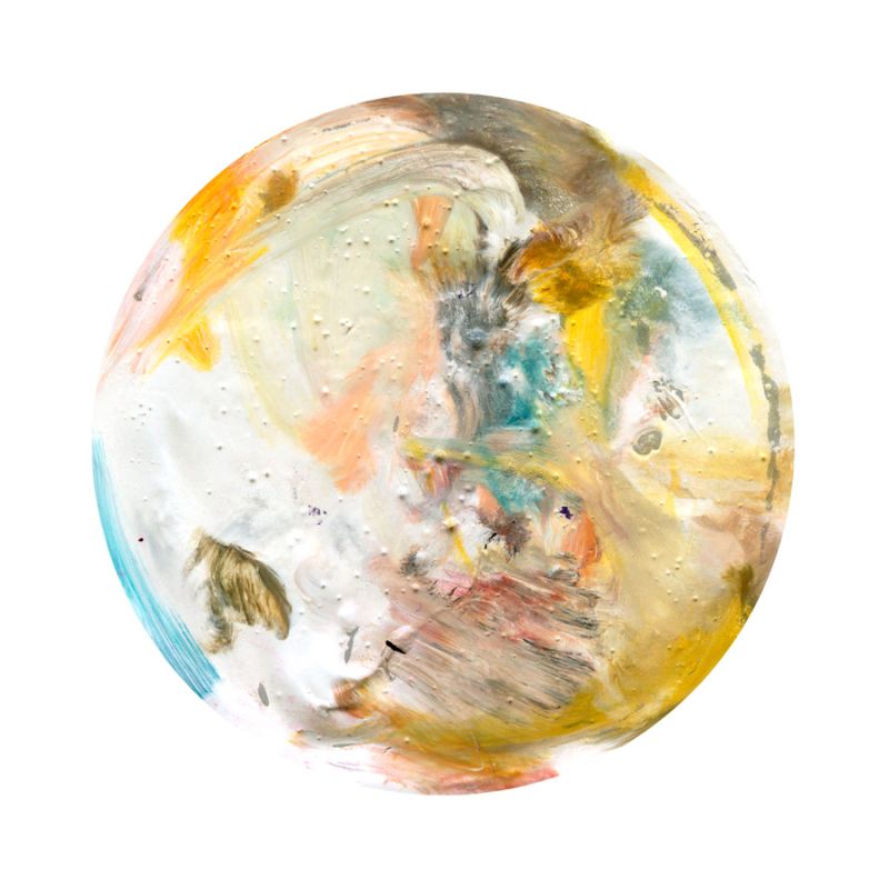 Painterly Circle on White A
