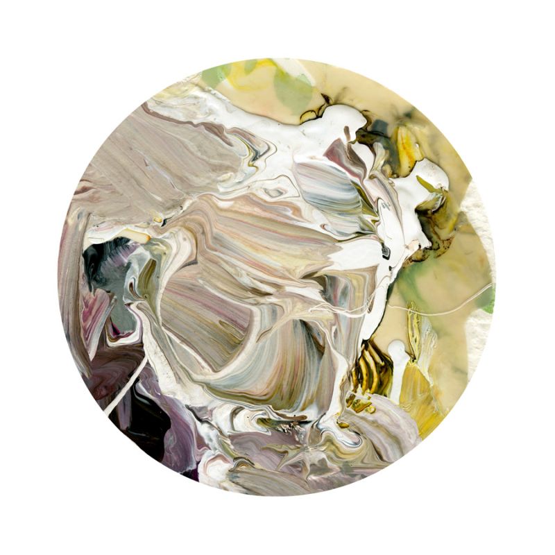 Painterly Circle on White D