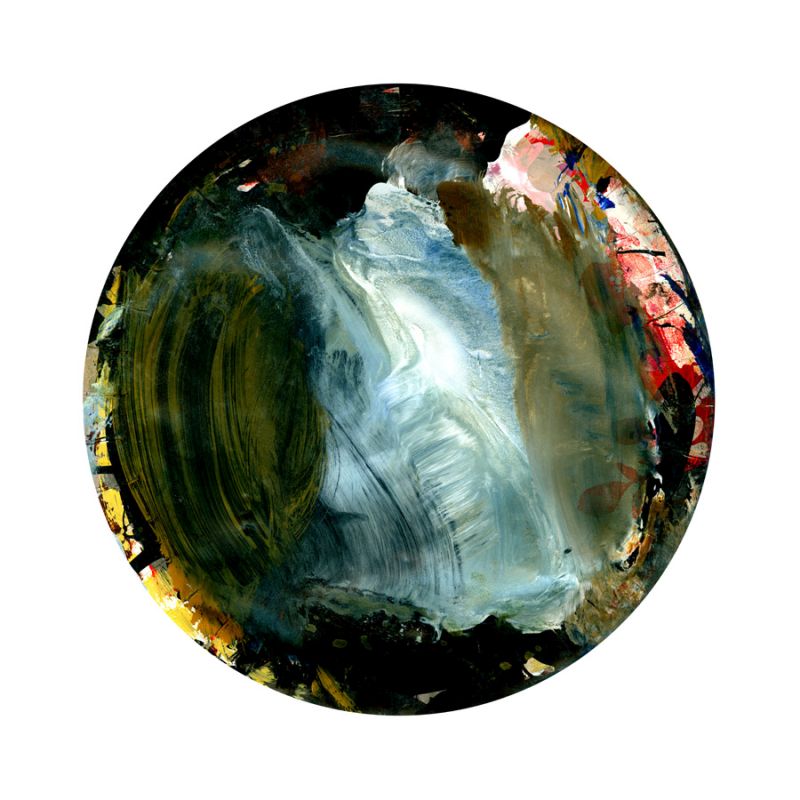 Painterly Circle on White F