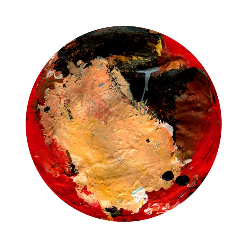 Painterly Circle on White G