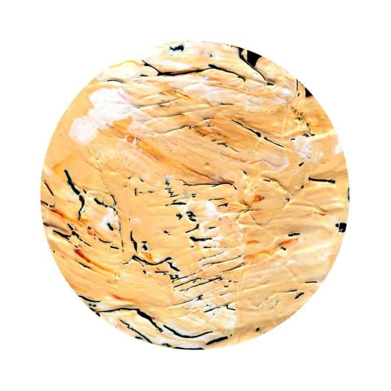 Painterly Circle on White H