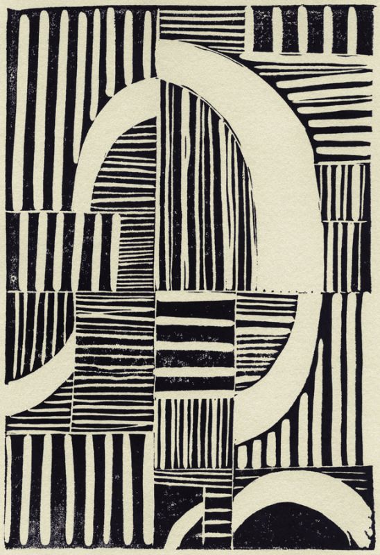 Abstract Linocut A