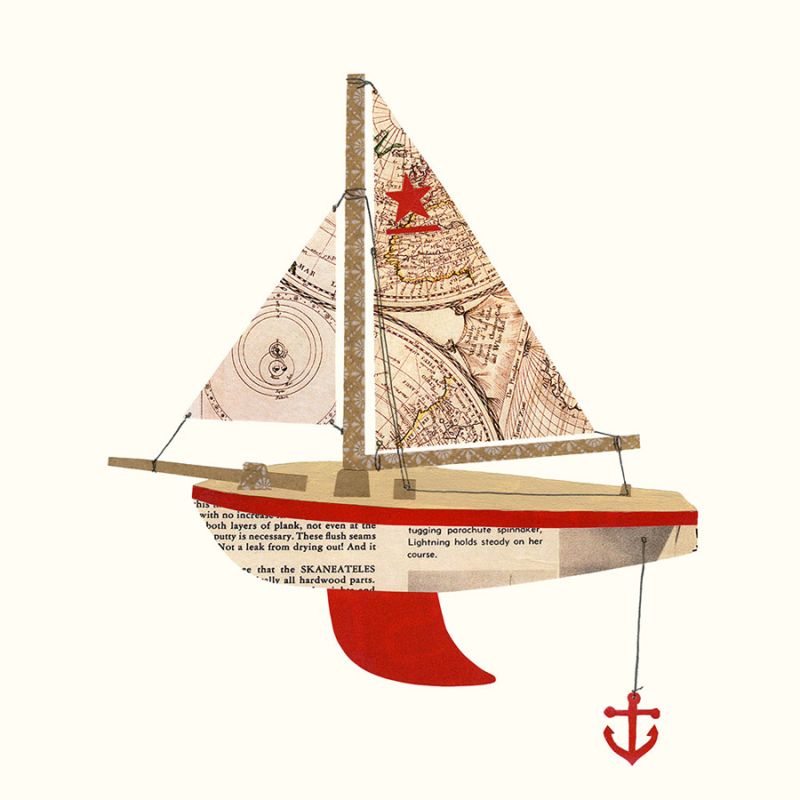 Paper Cutout Boat C