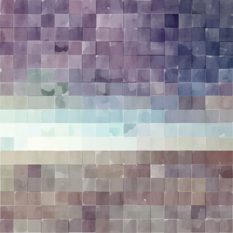 Gridded Watercolor Landscape B