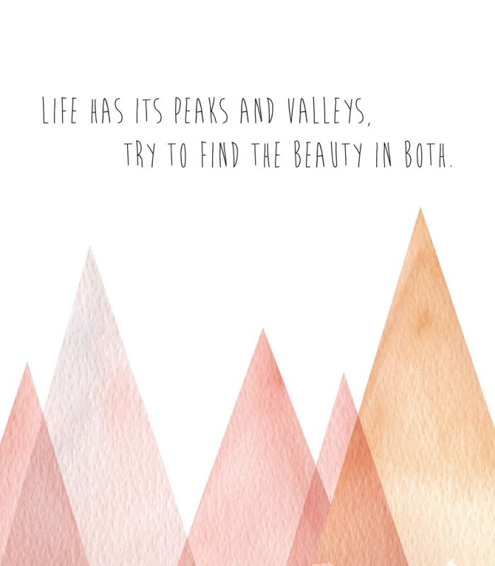 Inspirational Pastel Mountainscape B