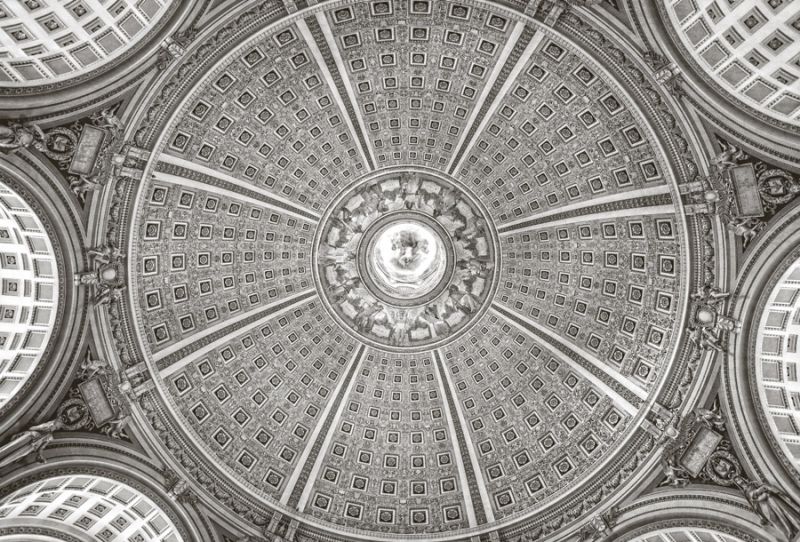 US Capitol Rotunda Black and White