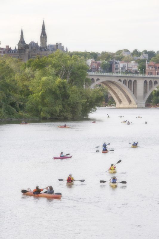 Kayakers Key Bridge