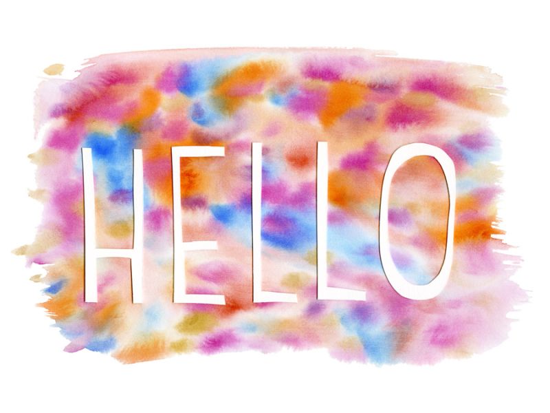 Tie Dye Hello