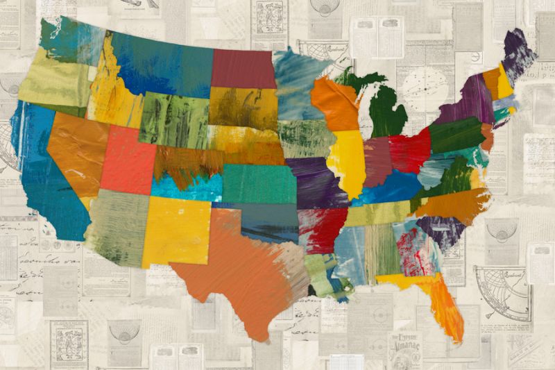 Collaged US Map