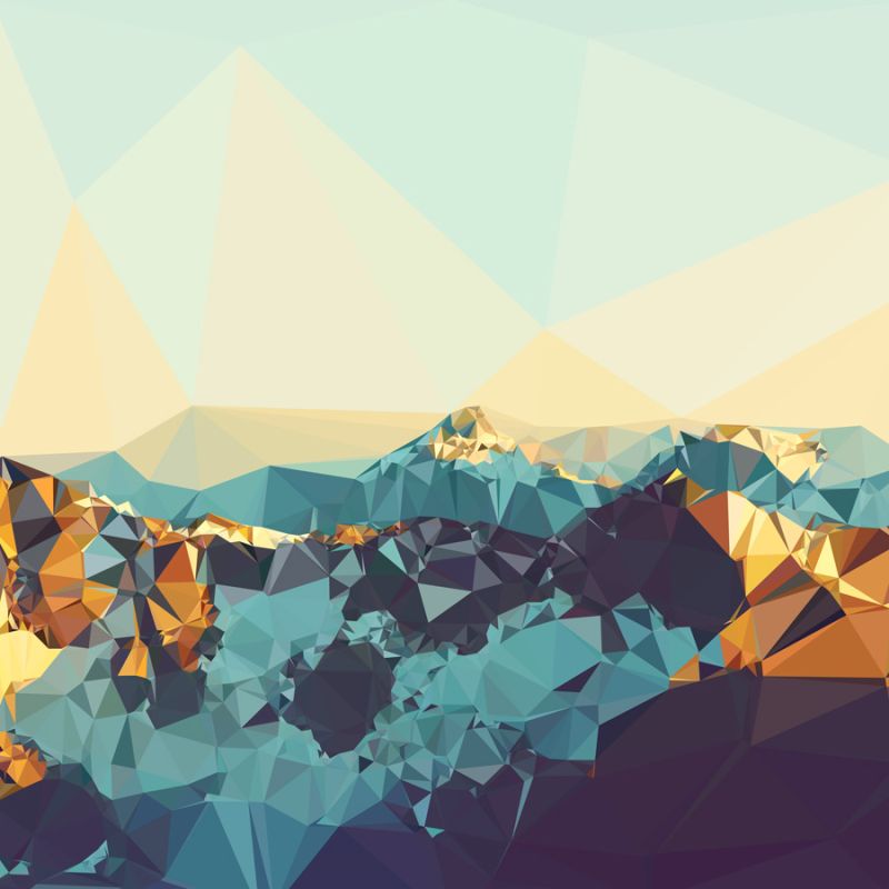 Fractal Mountain Sunset