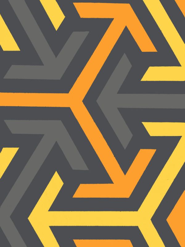 Monochrome Patterns 8 in Yellow