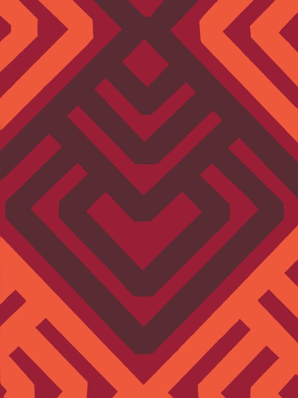 Monochrome Patterns 6 in Red