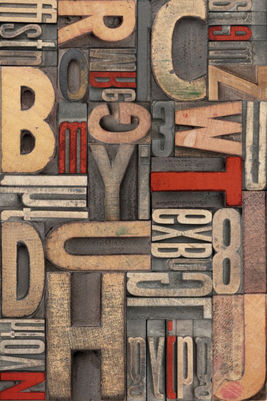 Red Letterpress B