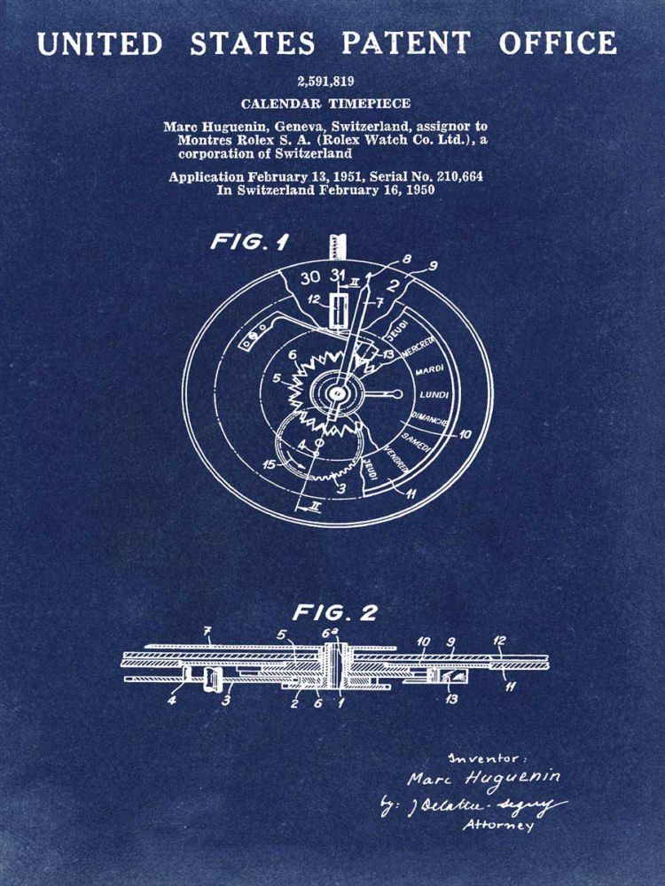 Calendar Time Piece, 1950-Dark