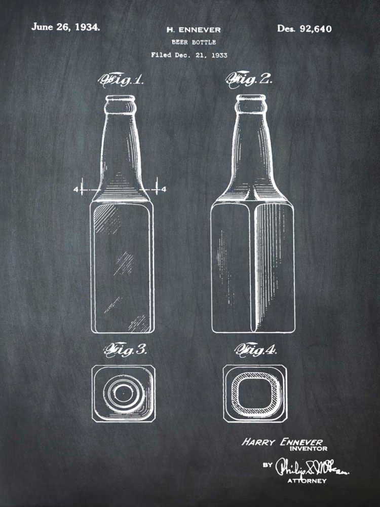 Beer Bottle 1934 Chalk