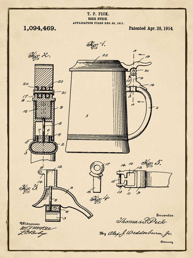 Beer Stein 1914 Sepia