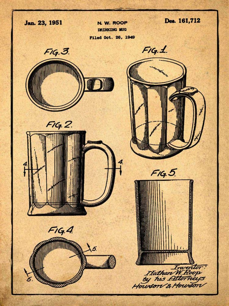 Beer Mug 1951 in Sepia