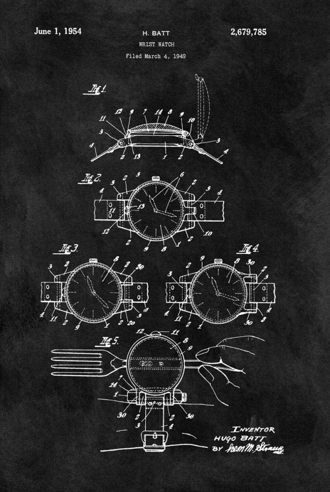 Wrist Watch, 1949- Black