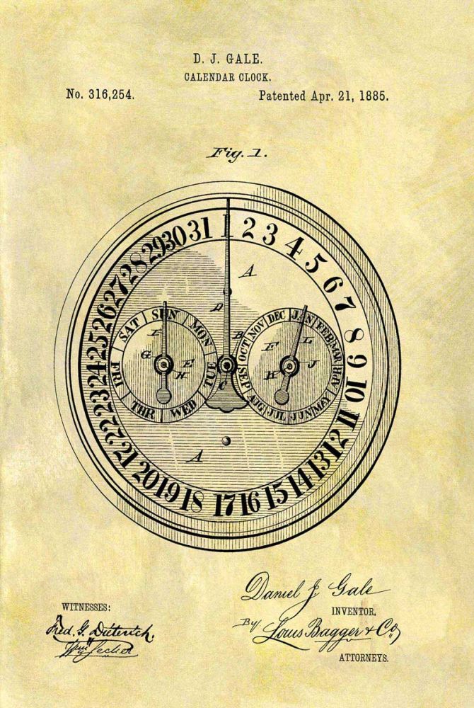 Calendar Clock, 1885
