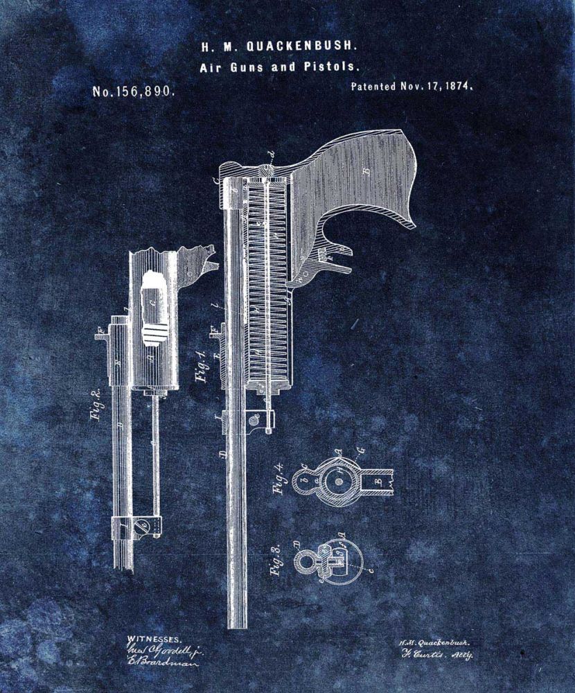 Air Guns & Pistols, 1874- Blue
