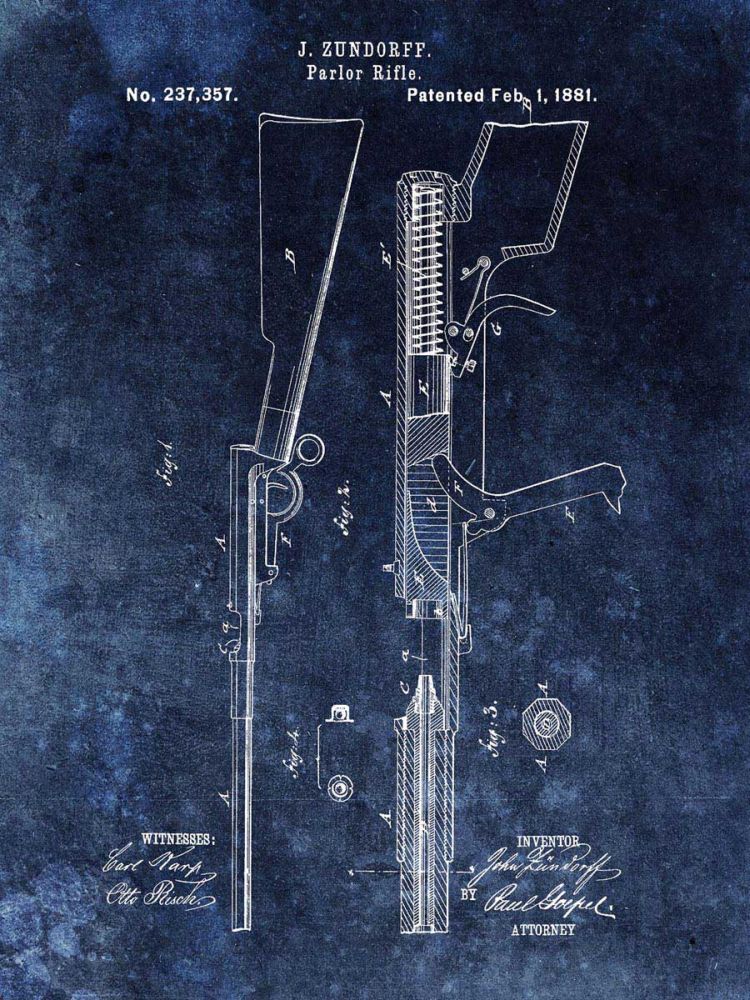 Parlor Rifle, 1881- Blue