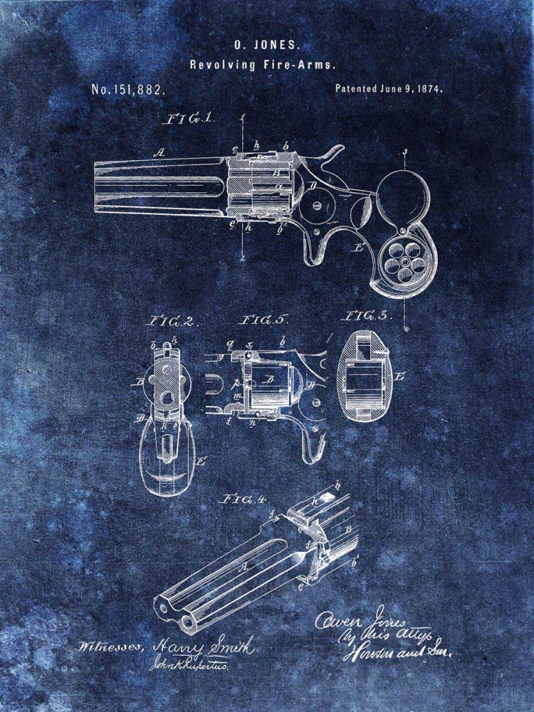 Revolving Fire Arms, 1874-Blue