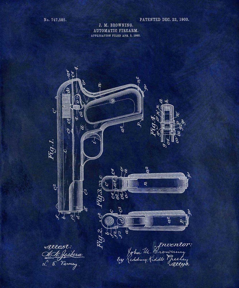 Automatic Firearm, 1902-Blue