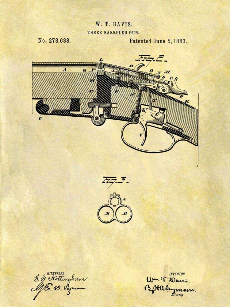 Three Barreled Gun, 1883