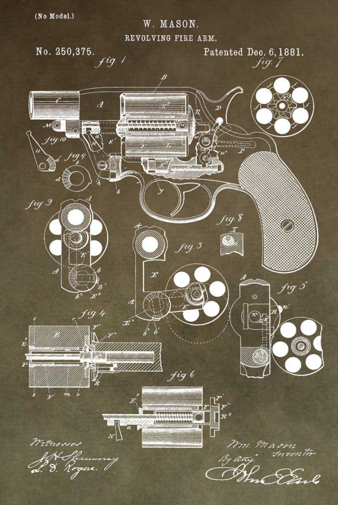 Revolving Firearm, 1881-Green