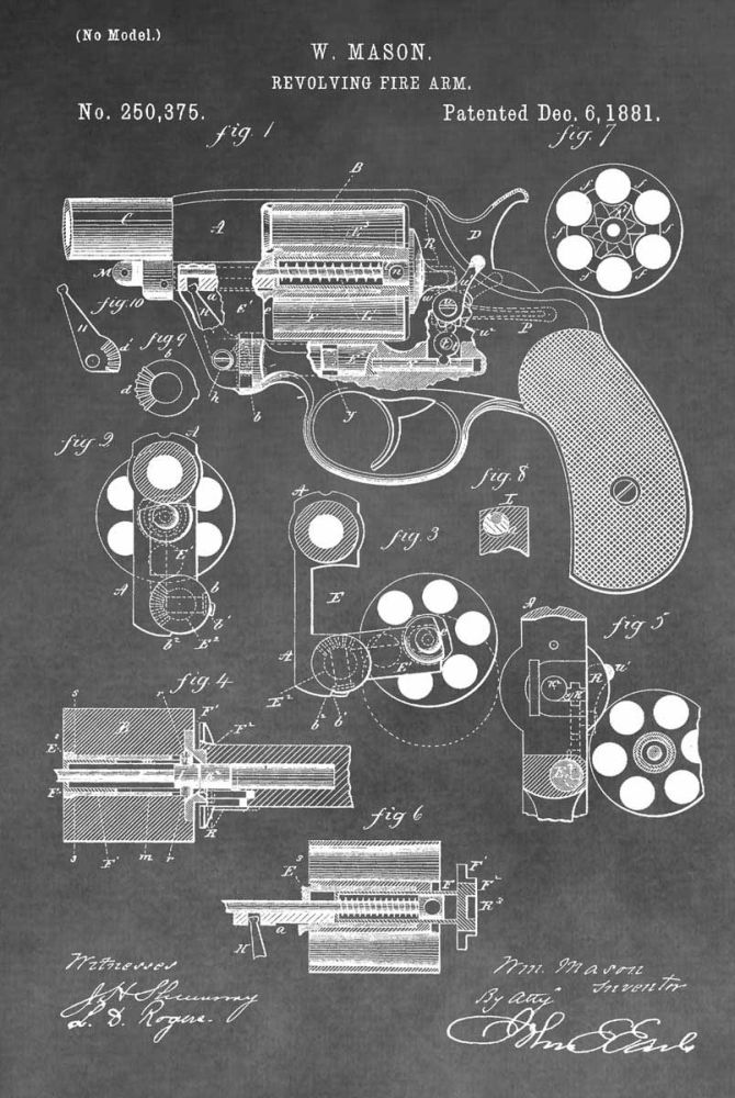 Revolving Firearm, 1881-Gray